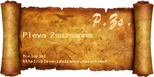 Pleva Zsuzsanna névjegykártya