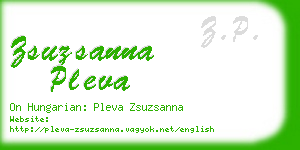 zsuzsanna pleva business card